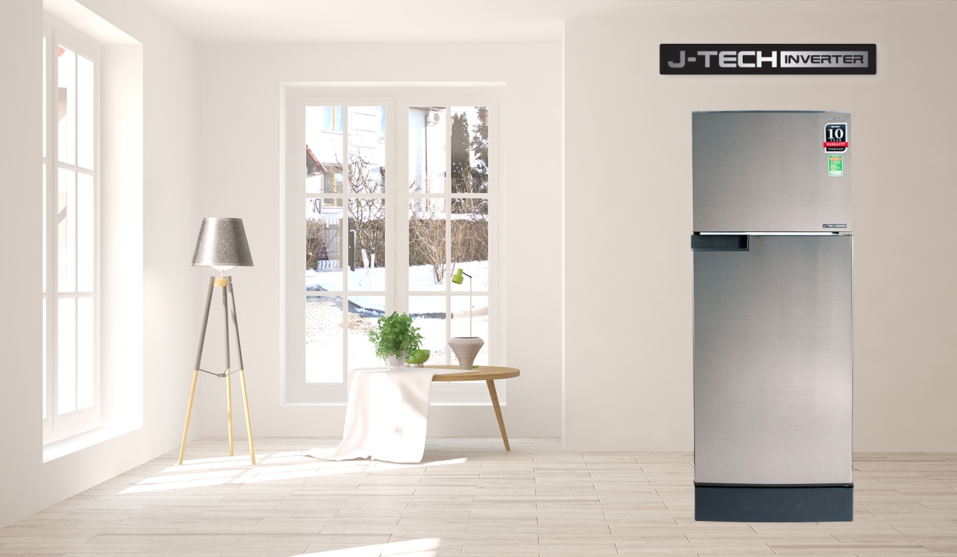 Tủ lạnh Sharp Inverter 180 lít SJ-X196E-SL