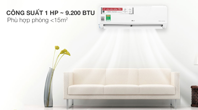 V10ENW công suất 9200 BTU phù hợp phòng dưới 15m2