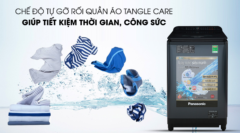 NA-FD12VR1BV cùng chế độ tangle care gỡ rối quần áo