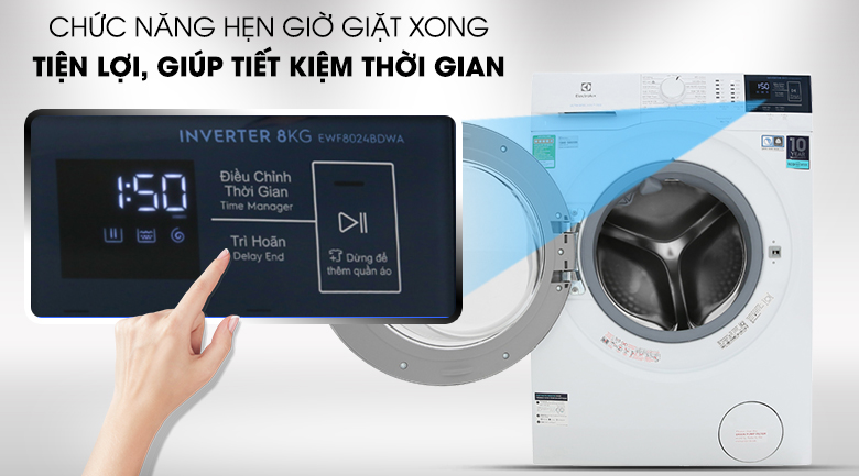 Máy giặt Electrolux Inverter 8 kg EWF8024BDWA