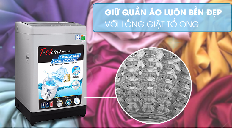 Máy giặt TCL 8 Kg TWA80-B302GM