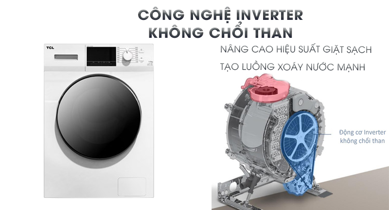 Máy giặt TCL Inverter 10 Kg TWF100-M14303DA03