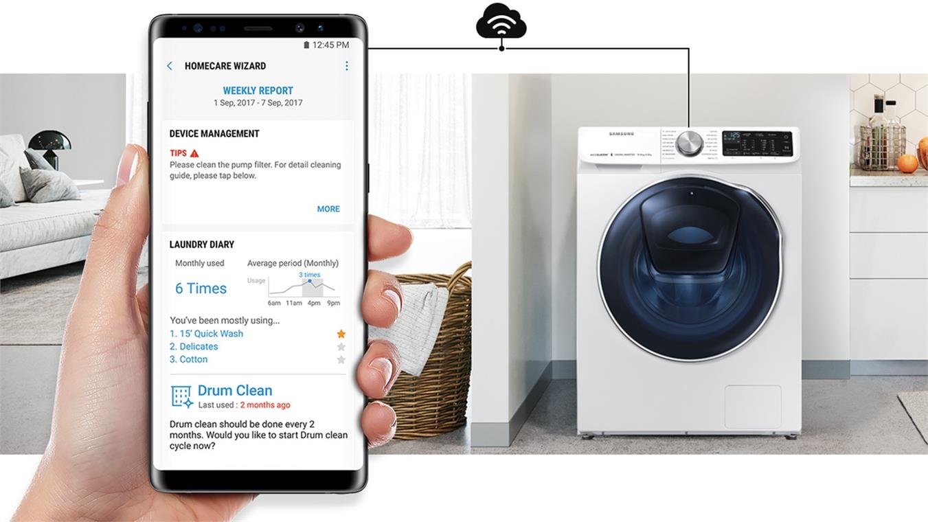 Máy giặt sấy Addwash 10.5Kg Samsung WD10N64FR2X/SV