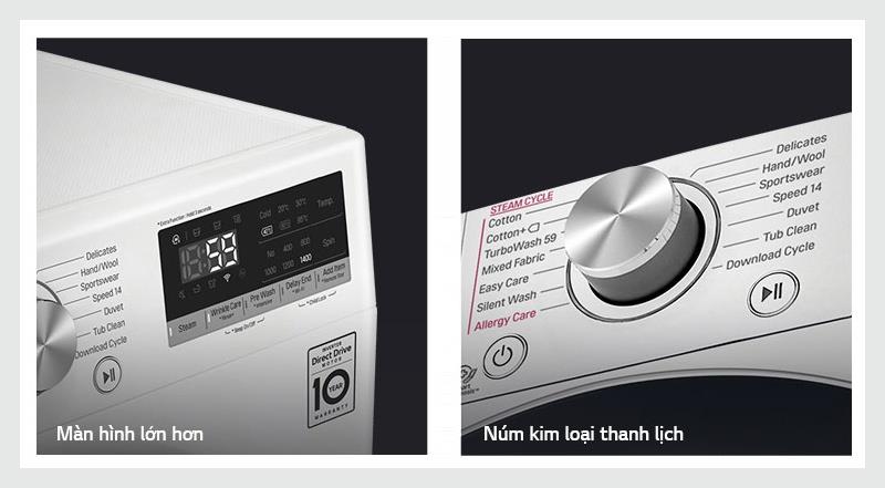 Máy giặt lồng ngang thông minh LG AI DD 9kg FV1409S3W