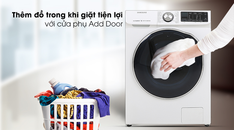 Máy giặt sấy Samsung AddWash Inverter 10.5 kg WD10N64FR2W/SV