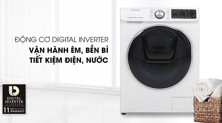 Máy giặt sấy Samsung AddWash Inverter 10.5 kg WD10N64FR2W/SV