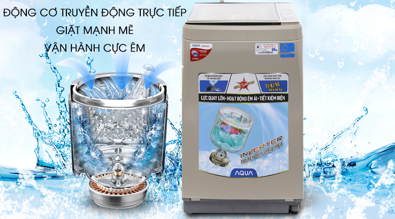 Máy giặt Aqua Inverter 9 kg AQW-D901BT N