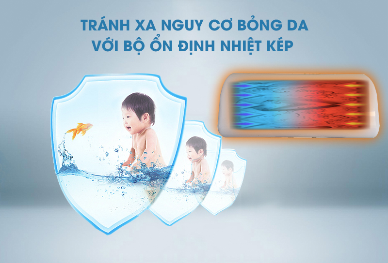Bình nóng lạnh gián tiếp Ferroli QQ 50L chống giật 2.500W - ME