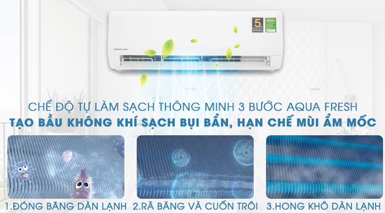 Máy lạnh Aqua Inverter 1HP AQA-KCRV9WNZ
