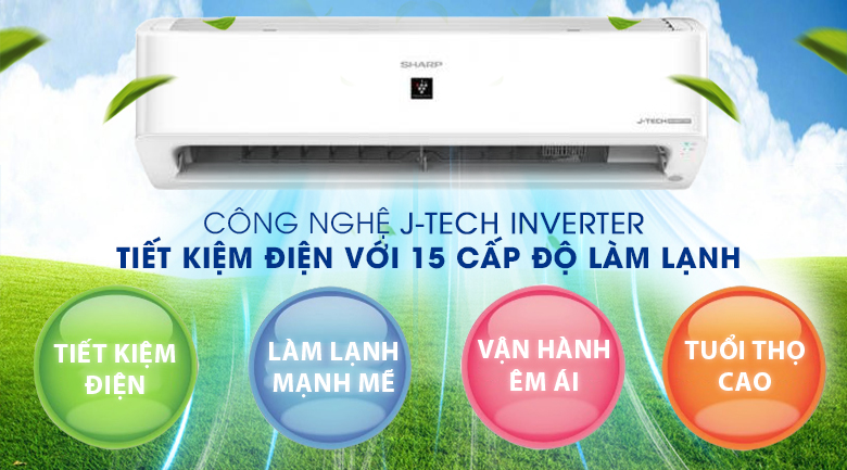 Máy lạnh Sharp Inverter 2 HP AH-XP18YMW