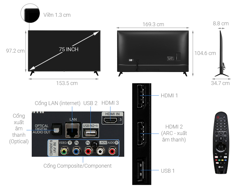 Smart Tivi LG 4K 75 inch 75UN7290PTD