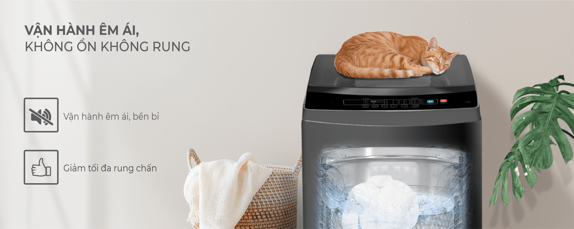 Máy giặt Casper WT-95I68DGA inverter 9.5kg