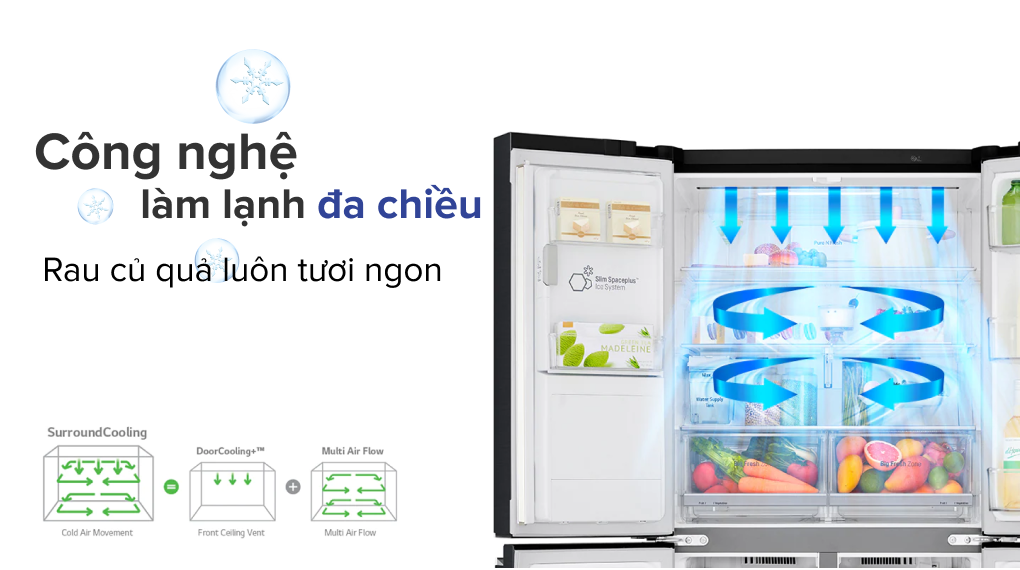 Tủ lạnh LG Inverter 496 lít GR-X22MB
