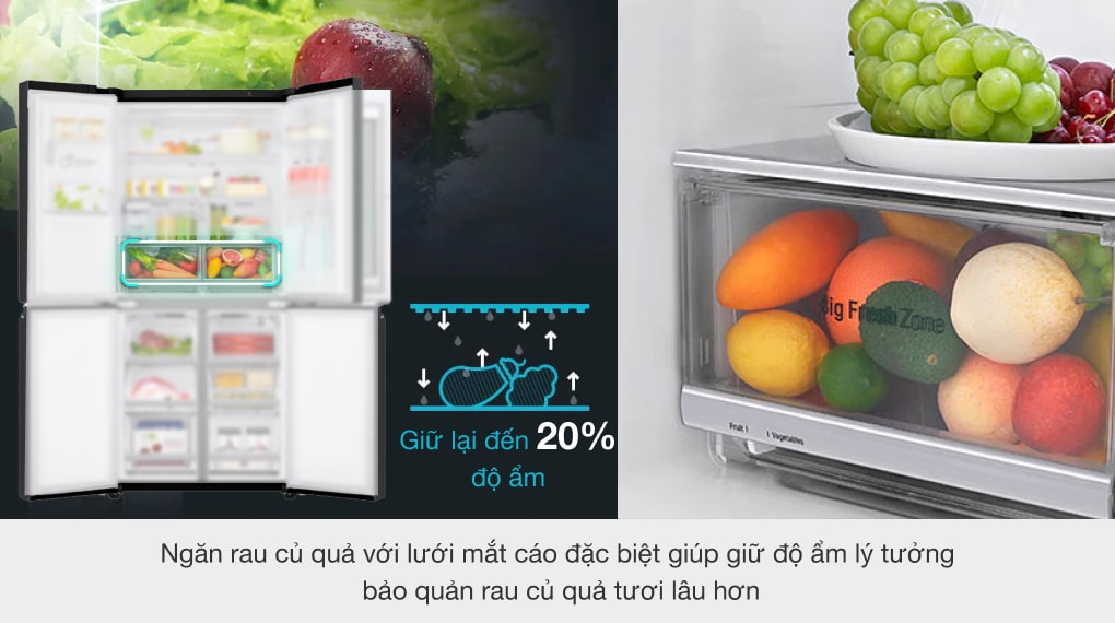 Tủ lạnh LG Inverter 496 lít GR-X22MB