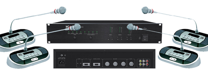 Hội thảo có dây TS-0604M 128 micro có chức năng bỏ phiếu