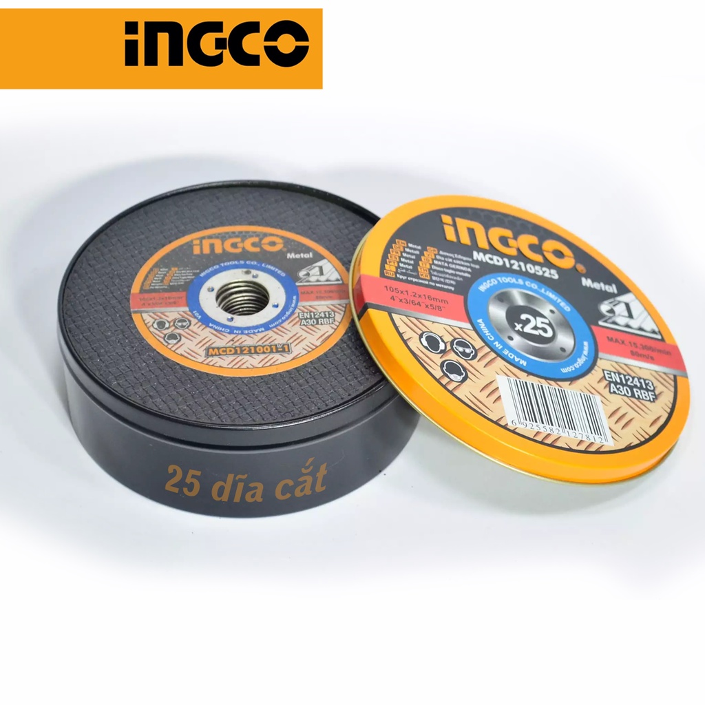 Bộ đĩa cắt kim loại Ingco MCD1210525