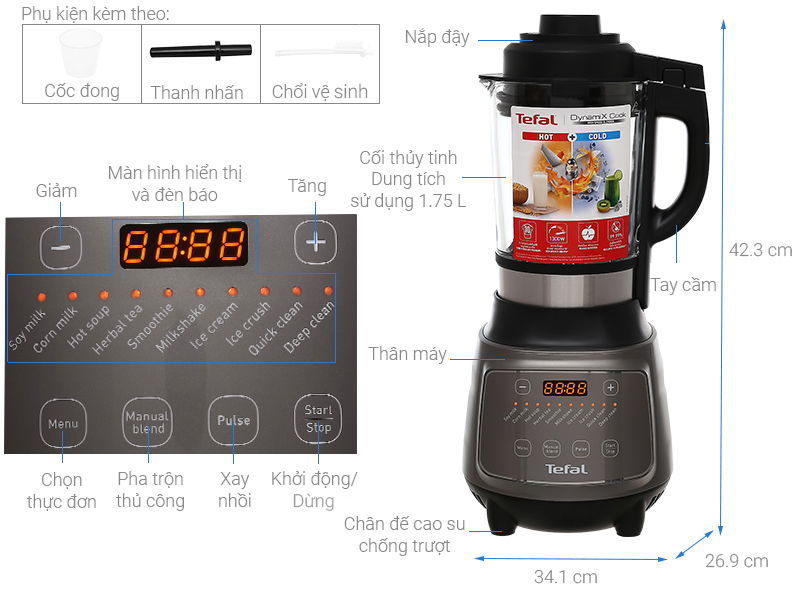 Máy làm sữa hạt Tefal BL967B66