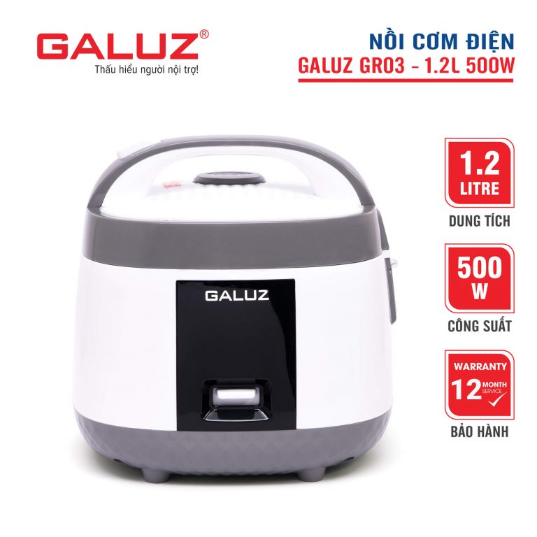 Nồi cơm điện Galuz Gr-03 dung tích 1.2L, công suất 500W
