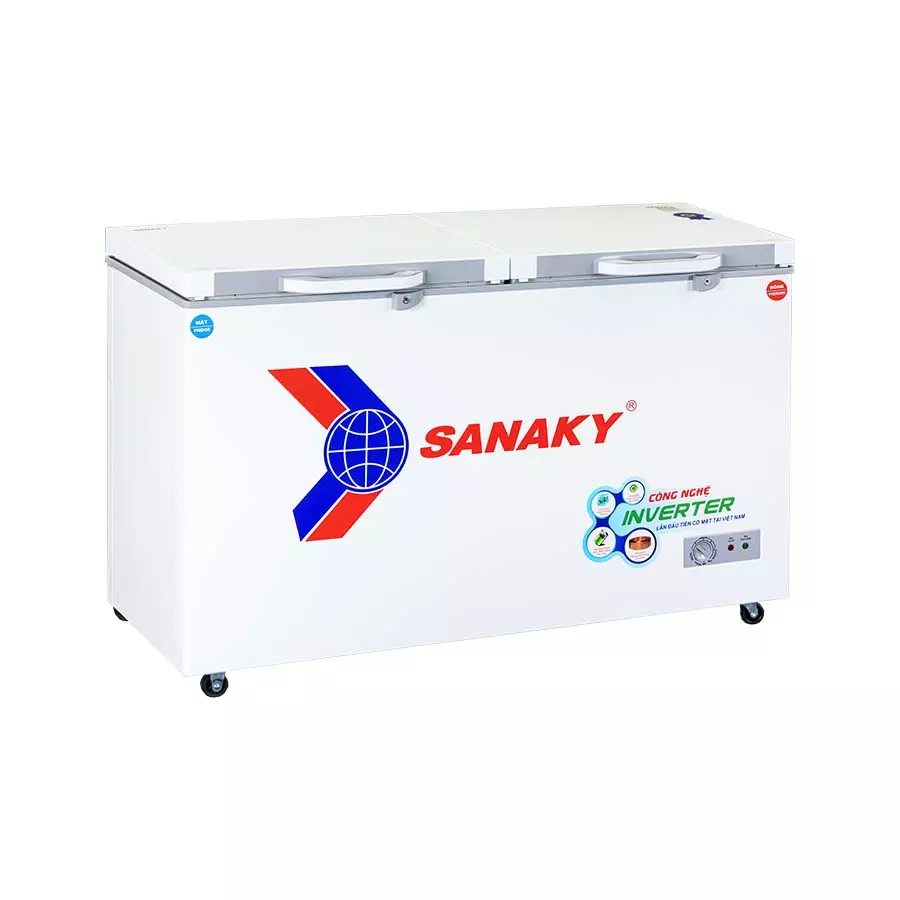 Tủ đông Sanaky VH-5699W4K inverter 2 ngăn đông mát 365 lít