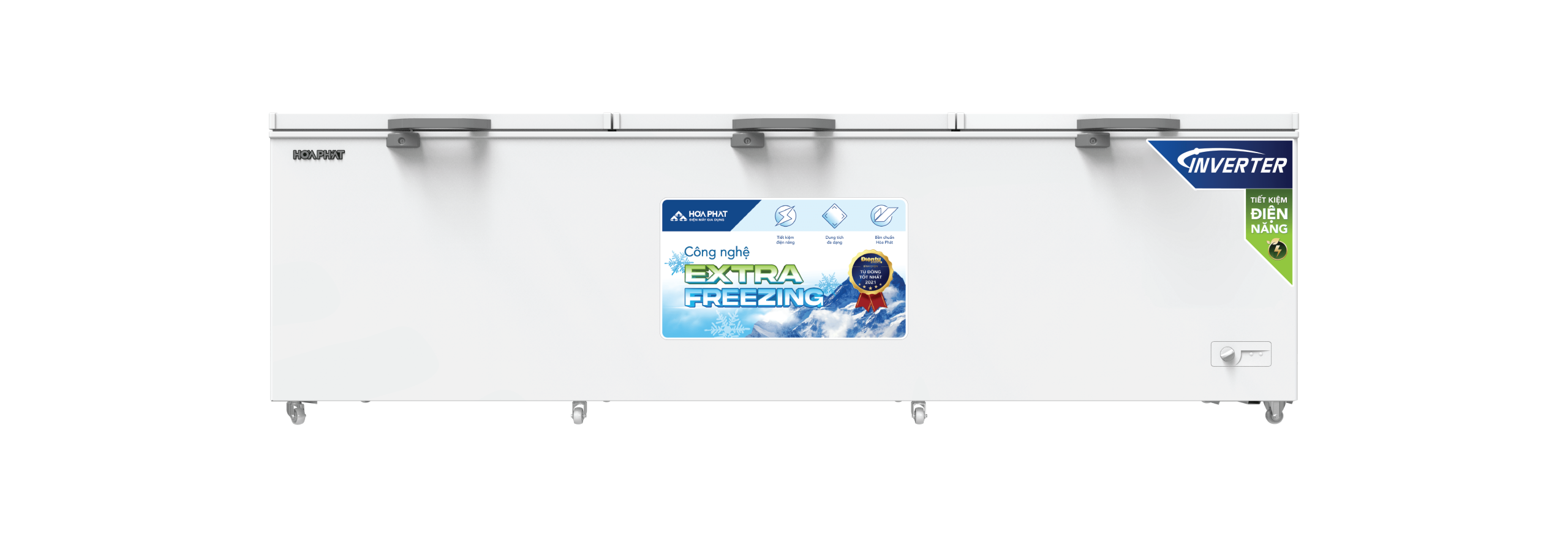 Tủ Đông Hòa Phát Inverter HPF AD81190 Dàn Đồng 3 Cánh 1190L