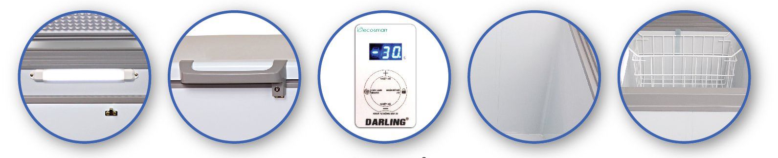 Tủ đông mát Darling inverter 2 ngăn 230 lít DMF-2699WSI