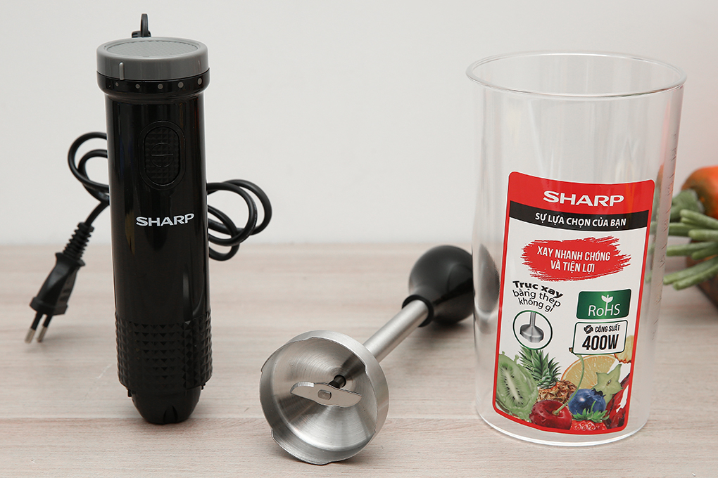 Máy xay sinh tố cầm tay Sharp EM-H074SV-BK
