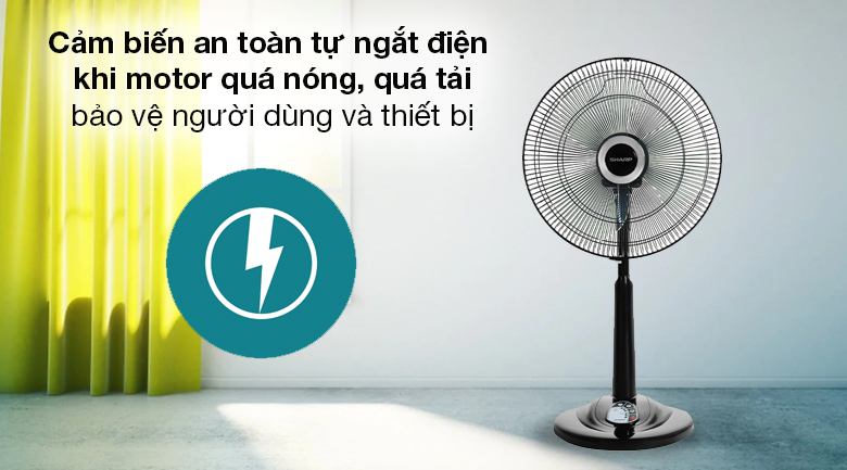 Quạt lửng Sharp 3 cánh PJ-L40RV-DG 50W
