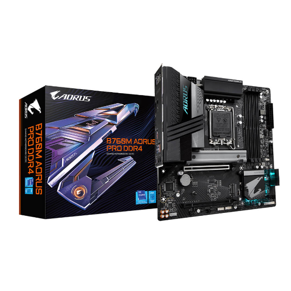 Bo mạch chủ Gigabyte B760M AORUS PRO DDR4 (Intel B760/ M-ATX/ 4 khe ram)