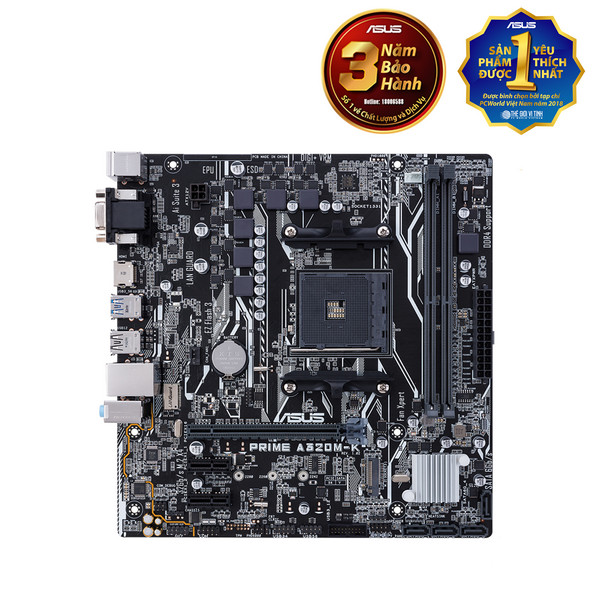 Bo mạch chủ Asus PRIME A320M-K (AMD A320/ AMD AM4/ M-ATX/ 2 khe ram/ DDR4/ Lan)