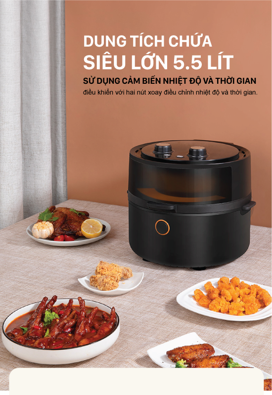 Nồi chiên không dầu 5.5 Lít cao cấp Coex AFC-3109