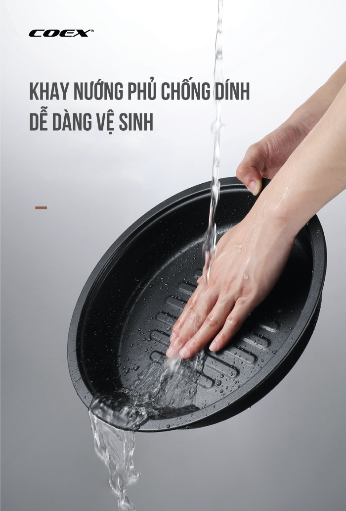 Lẩu nướng điện đa năng Coex CH-2115 (Kèm khay nướng và vỉ hấp)