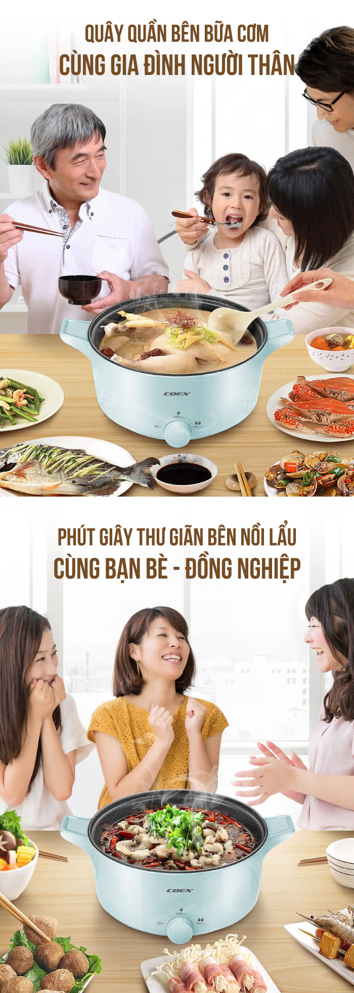 Lẩu điện đa chức năng Coex CH-2116