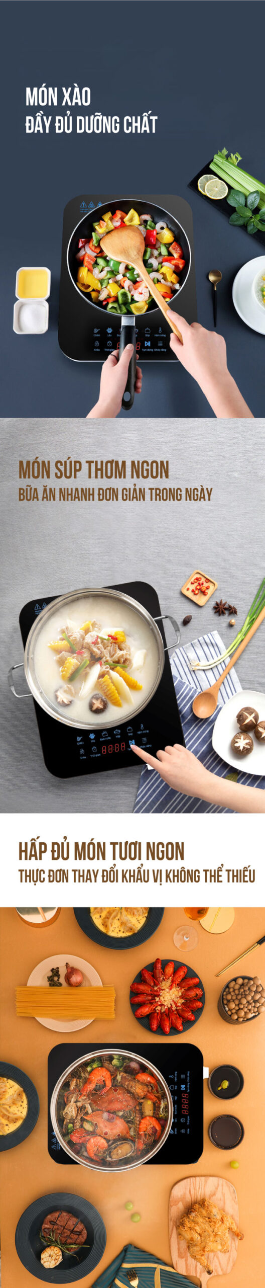 Bếp từ cảm ứng đa năng Coex CI-3308 (Kèm nồi lẩu)