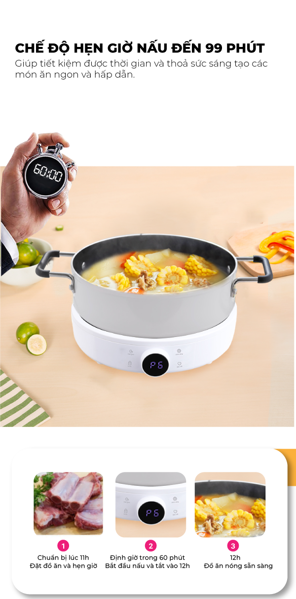 Bếp từ cảm ứng đa năng Coex CI-3364 (Kèm nồi lẩu)
