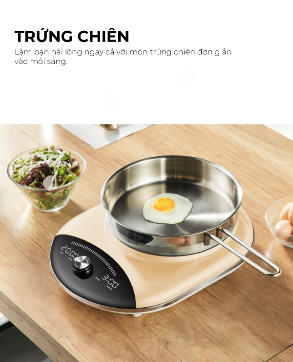 Bếp điện từ đa năng cao cấp COEX CI-3368 Vàng (Kèm nồi lẩu)