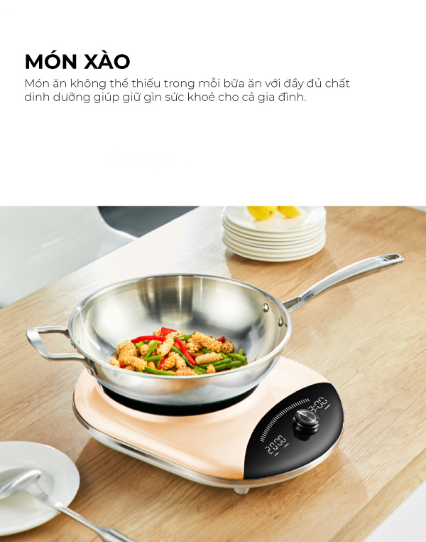 Bếp điện từ đa năng cao cấp COEX CI-3368 Vàng (Kèm nồi lẩu)