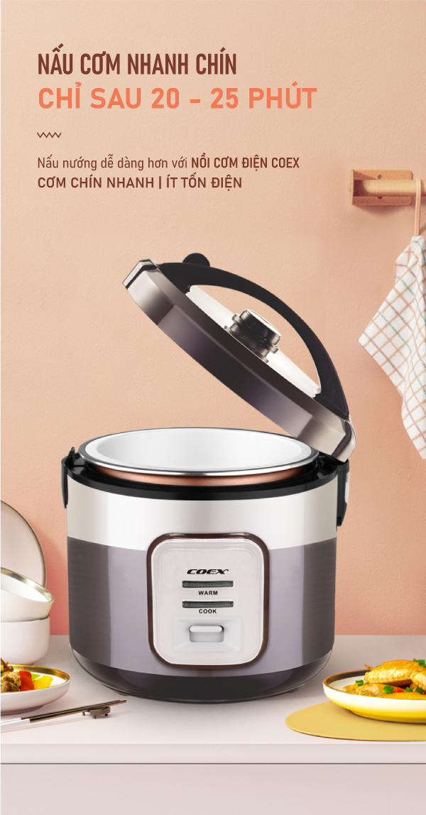 Nồi cơm điện cơ 1.8 Lít COEX CR-3415