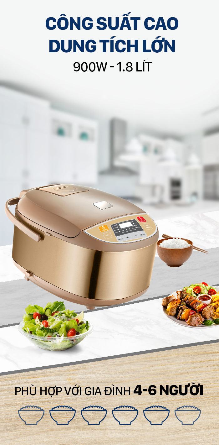 Nồi cơm điện tử 1.8 Lít COEX CR-3456A