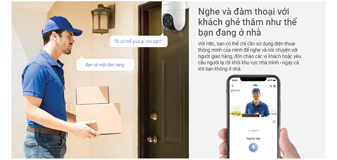 Camera ngoài trời IP wifi quay quét EZVIZ CS-H8C (2MP)