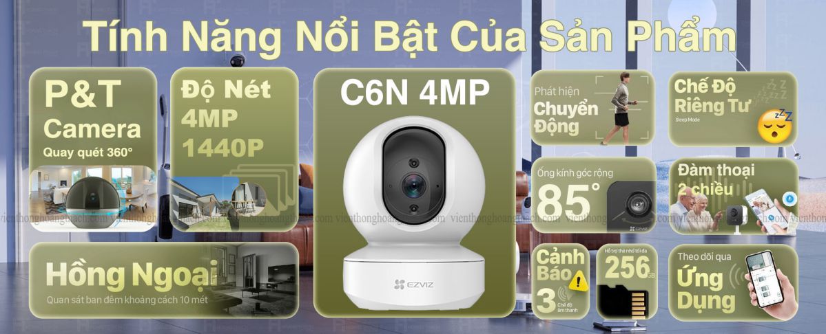 Camera quan sát IP Wifi EZVIZ CS-TY1 4MP (C0-8B4WF)