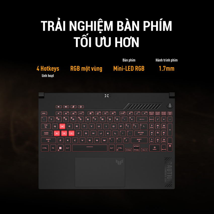 Laptop Asus TUF Gaming FA507NU-LP034W (Ryzen 7 7735HS/ 8GB/ 512GB SSD/ Nvidia GeForce RTX 4050 6GB GDDR6/ 15.6inch Full HD/ Windows 11 Home/ Grey)