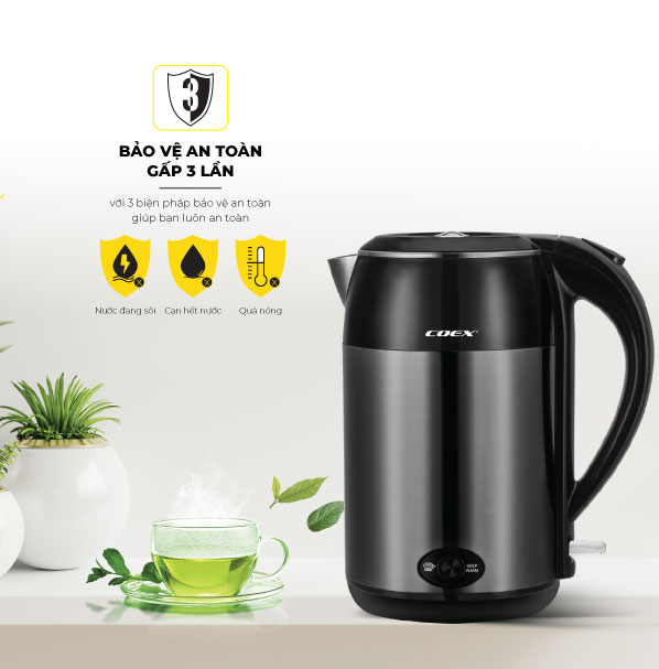 Bếp điện từ đa năng cao cấp COEX CI-3368 Xám (Kèm nồi lẩu)