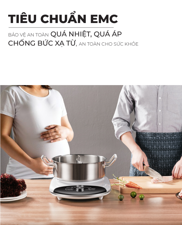 Bếp điện từ đa năng cao cấp COEX CI-3368 Xám (Kèm nồi lẩu)