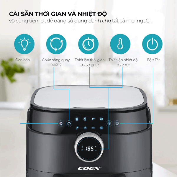 Nồi chiên không dầu 12L Coex AFC-3129