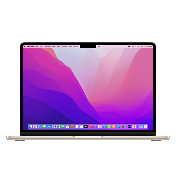 Máy tính xách tay Apple Macbook Air MLY13SA/A (M2 8-core CPU/ 8Gb/ 256GB/ 8 core GPU/ Starlight)