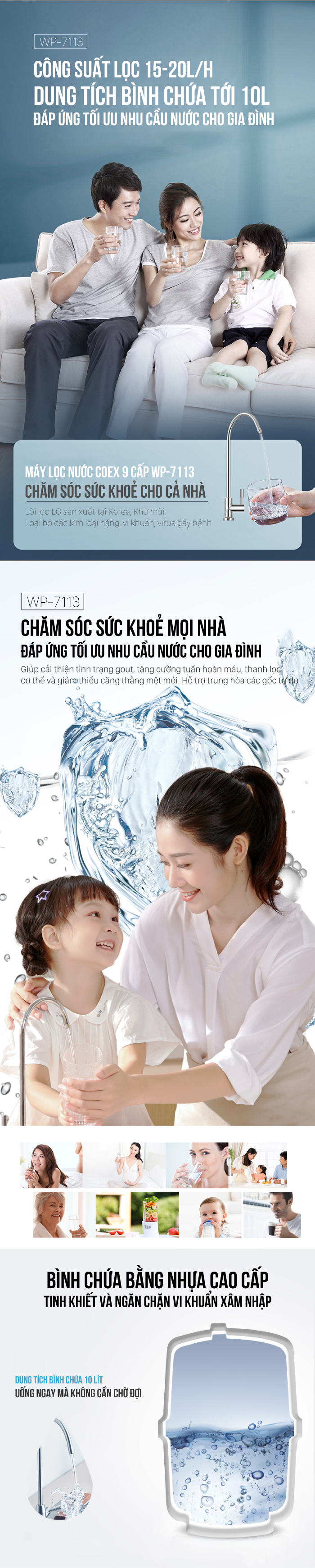 Máy Lọc Nước Coex 10 cấp Hydrogen WP-7113