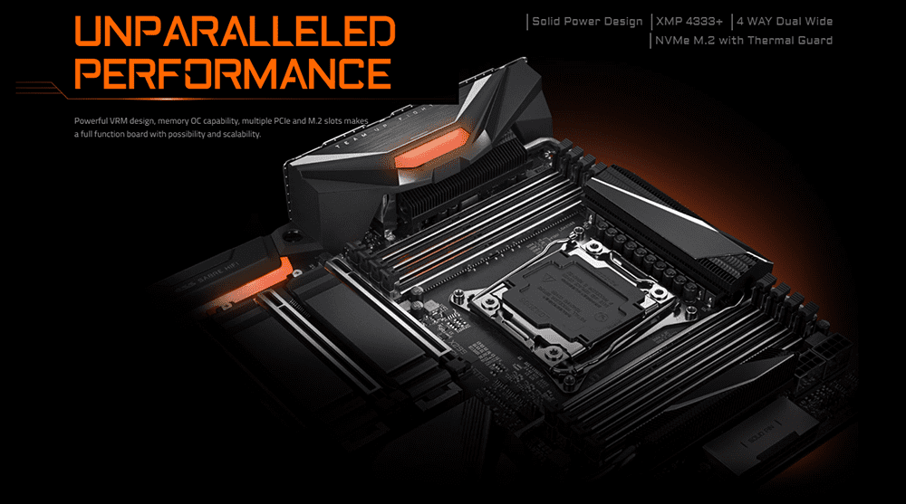 MAINBOARD GIGABYTE X299X AORUS MASTER (INTEL X299, SOCKET 2066, E-ATX, 8 KHE RAM DDR4)