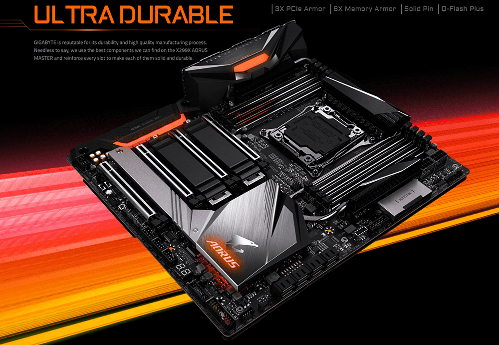 MAINBOARD GIGABYTE X299X AORUS MASTER (INTEL X299, SOCKET 2066, E-ATX, 8 KHE RAM DDR4)