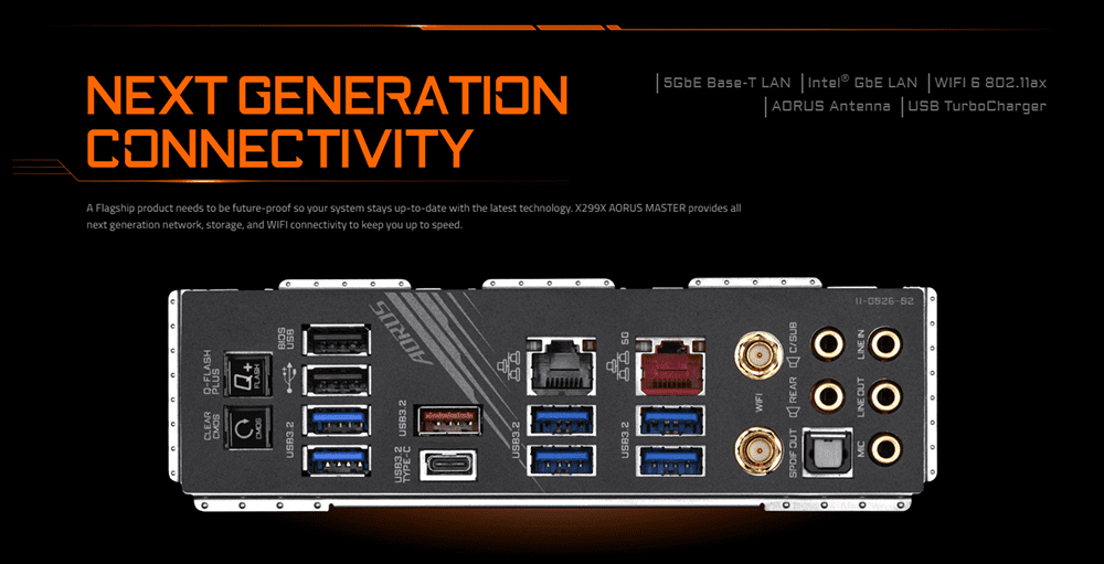 MAINBOARD GIGABYTE X299X AORUS MASTER (INTEL X299, SOCKET 2066, E-ATX, 8 KHE RAM DDR4)