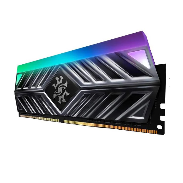 Bộ nhớ trong Adata XPG Spectrix D41 RGB Grey 8GB (AX4U32008G16A-ST41) (DDR4/ 3200 Mhz/ LED RGB/ Tản nhiệt/ Non-ECC)